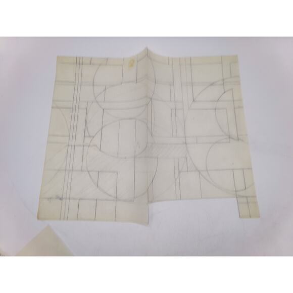 Vintage Original Art Abstract Various Scene on tracing paper - Picture 7 of 9